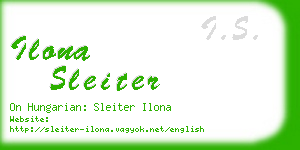 ilona sleiter business card